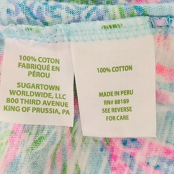 Lilly Pulitzer Etta V-neck Top in Celestial Blue Cay To My Heart - Picture 11 of 11